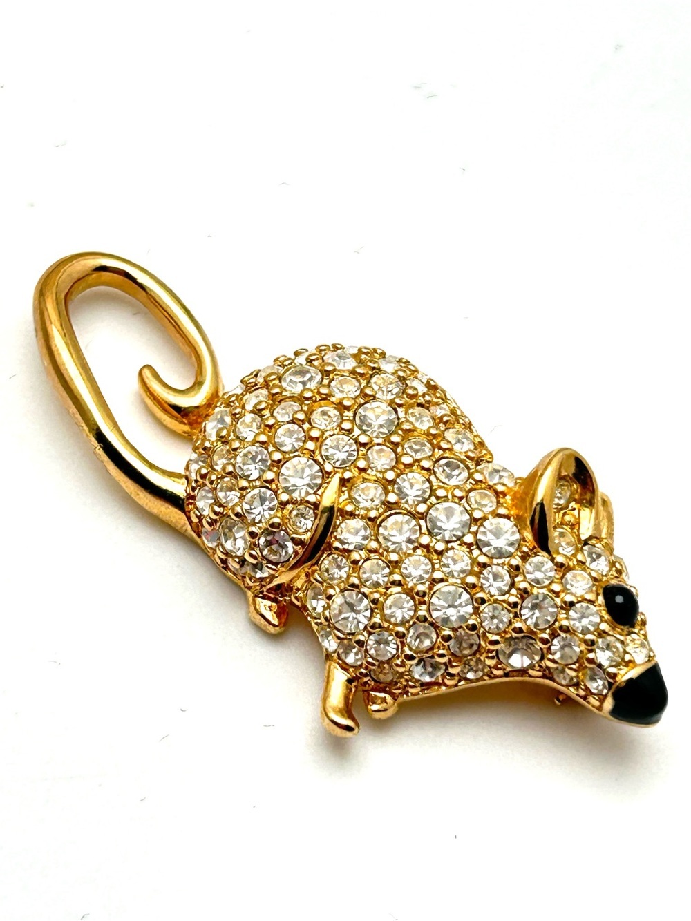 Swarovski Crystal Mouse Brooch